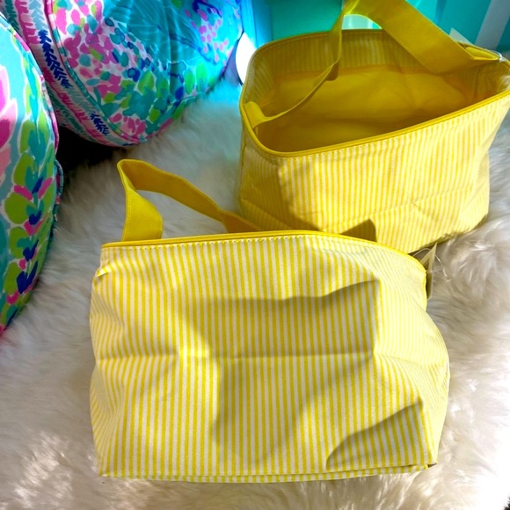 NEW! Yellow and white striped bags